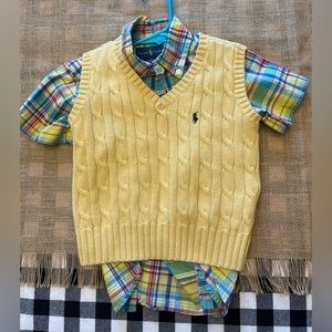 Polo Ralph Lauren button down and matching sweater vest. 2T